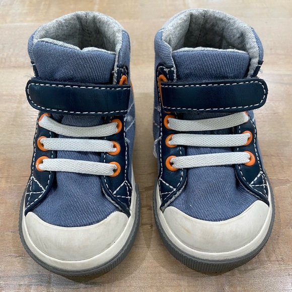 Baby kids SEE KAI RUN high top ankle sneakers shoes Velcro closure - Picture 3 of 11